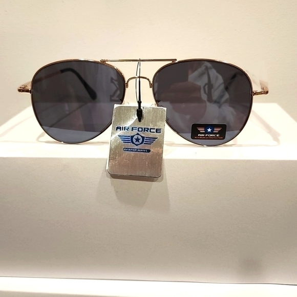 Air Force Flat Lens Aviator Sunglasses - Picture 1 of 8